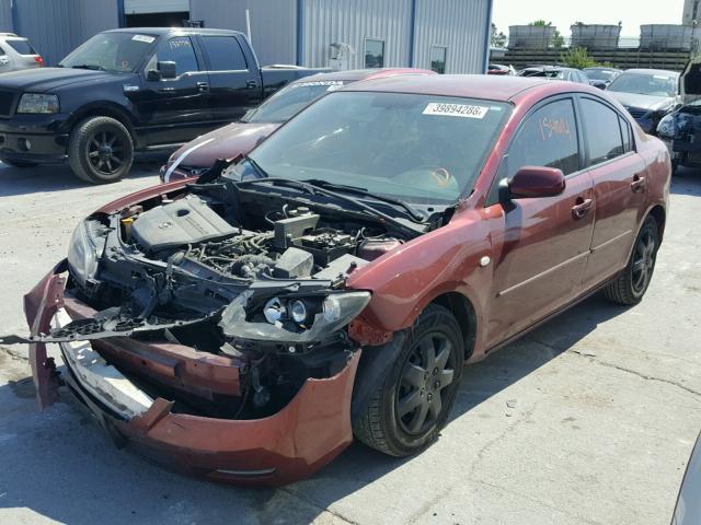 JM1BK32F991212473 - 2009 MAZDA 3 I MAROON photo 2