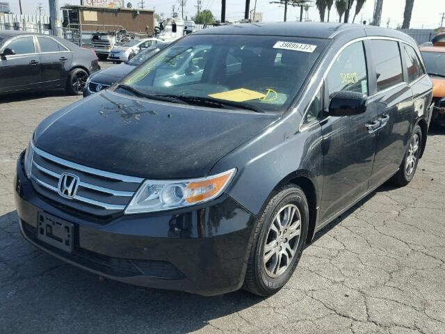 5FNRL5H44BB100156 - 2011 HONDA ODYSSEY EX BLACK photo 2