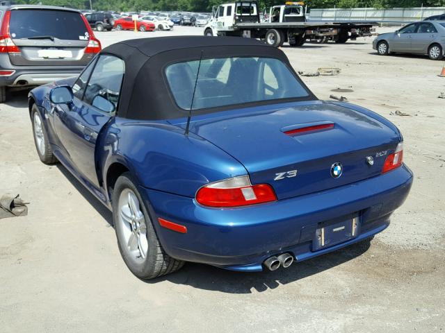 4USCH9340YLG02560 - 2000 BMW Z3 2.3 BLUE photo 3