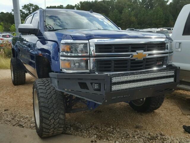 3GCUKREC6EG280092 - 2014 CHEVROLET SILVERADO BLUE photo 1