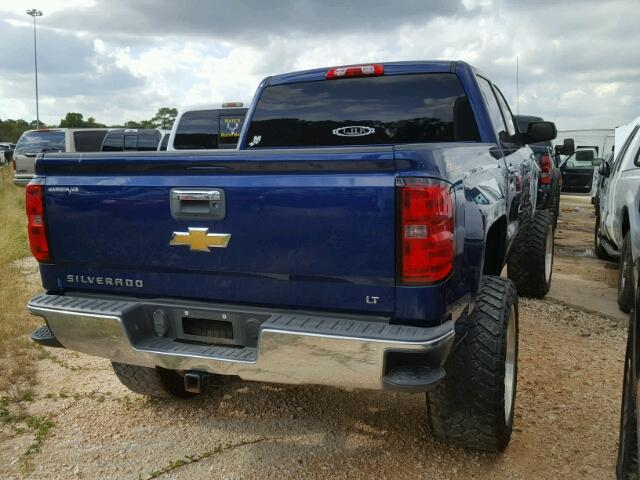 3GCUKREC6EG280092 - 2014 CHEVROLET SILVERADO BLUE photo 4