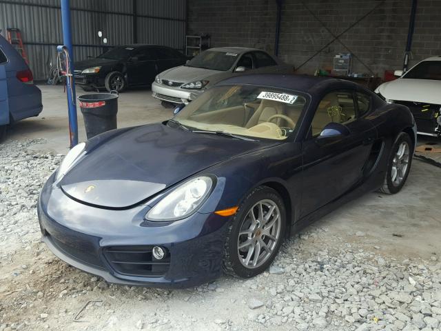 WP0AA2A86FK164240 - 2015 PORSCHE CAYMAN BLUE photo 2