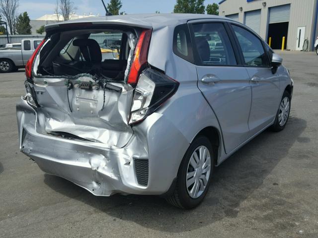 3HGGK5H51FM750987 - 2015 HONDA FIT LX SILVER photo 4