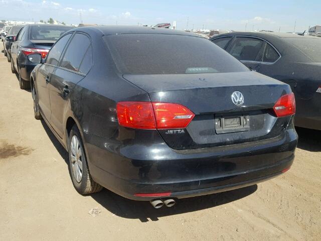 3VW2K7AJXEM445561 - 2014 VOLKSWAGEN JETTA BASE 黑色 照片 3