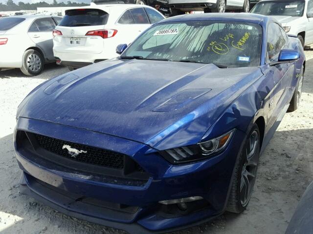 1FA6P8CF0F5386148 - 2015 FORD MUSTANG GT BLUE photo 2