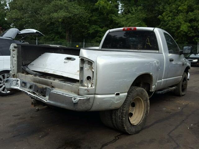 3D7MX46A47G776339 - 2007 DODGE RAM 3500 S SILVER photo 4