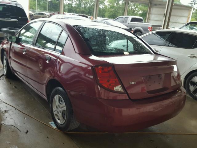 1G8AF52F14Z146100 - 2004 SATURN ION LEVEL BURGUNDY photo 3