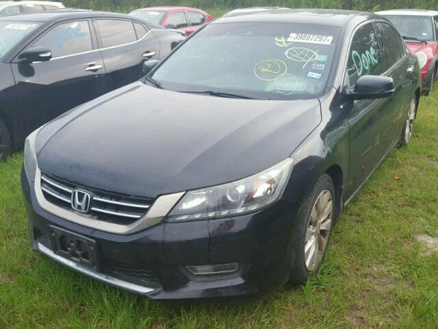 1HGCR3F87DA004680 - 2013 HONDA ACCORD BLACK photo 2