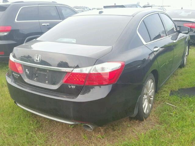 1HGCR3F87DA004680 - 2013 HONDA ACCORD BLACK photo 4