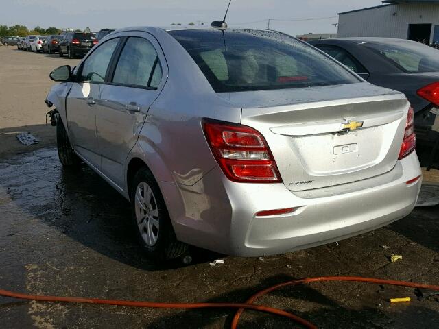 1G1JB5SH0H4127794 - 2017 CHEVROLET SONIC LS 银色 照片 3
