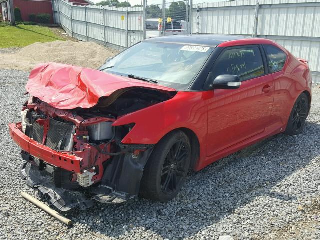 JTKJF5C79D3055696 - 2013 TOYOTA SCION TC 红色 照片 2