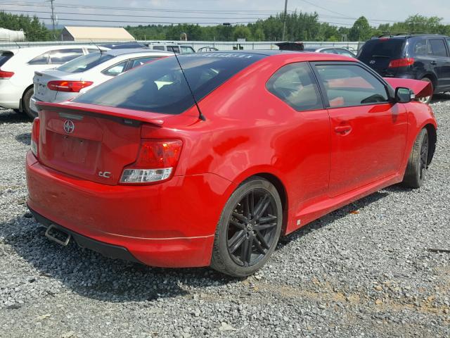 JTKJF5C79D3055696 - 2013 TOYOTA SCION TC 红色 照片 4