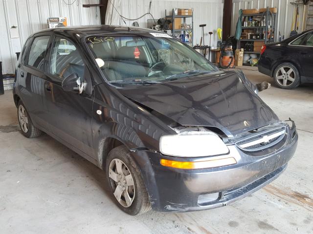 KL1TD66697B759316 - 2007 CHEVROLET AVEO BASE Noir photo 1