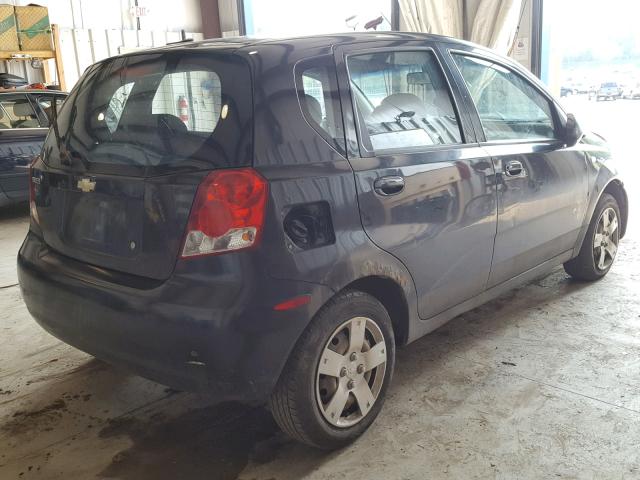 KL1TD66697B759316 - 2007 CHEVROLET AVEO BASE Noir photo 4
