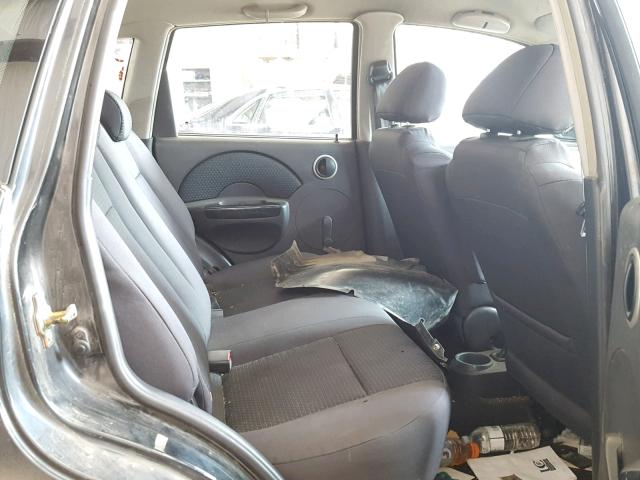 KL1TD66697B759316 - 2007 CHEVROLET AVEO BASE Noir photo 6
