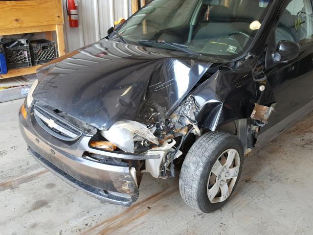 KL1TD66697B759316 - 2007 CHEVROLET AVEO BASE Noir photo 9