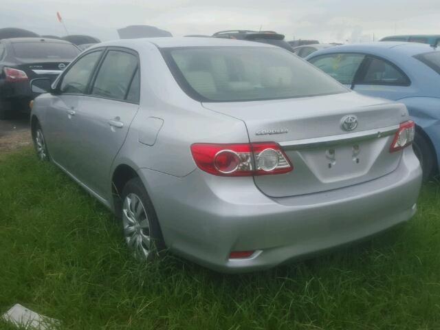 JTDBU4EE3C9178994 - 2012 TOYOTA COROLLA BA SILVER photo 3
