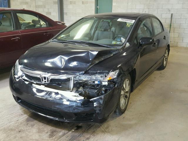 2HGFA1F97BH507075 - 2011 HONDA CIVIC EXL BLACK photo 2