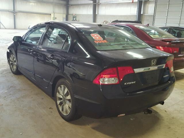 2HGFA1F97BH507075 - 2011 HONDA CIVIC EXL BLACK photo 3
