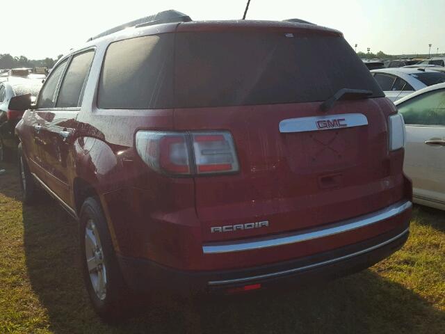 1GKKRPKD8DJ141569 - 2013 GMC ACADIA SLE RED photo 3