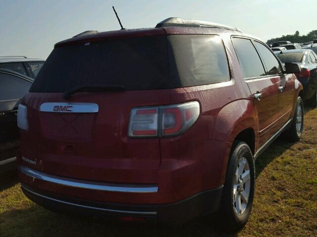 1GKKRPKD8DJ141569 - 2013 GMC ACADIA SLE RED photo 4