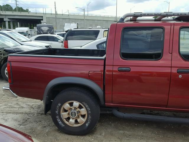 1N6ED27T3YC428142 - 2000 NISSAN FRONTIER C BURGUNDY photo 9