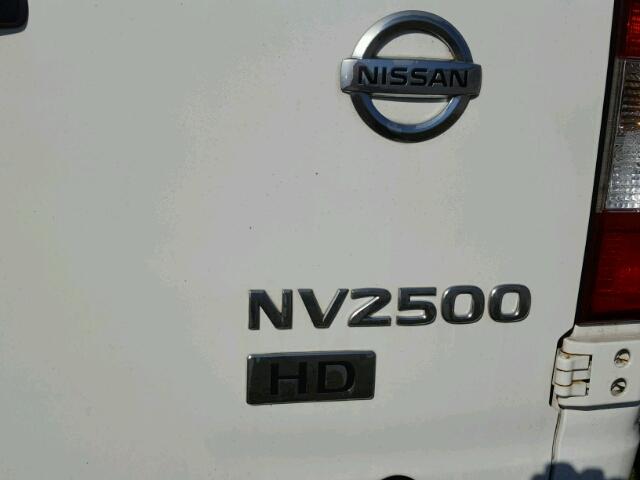 1N6BF0LY8CN108072 - 2012 NISSAN NV 2500 WHITE photo 9