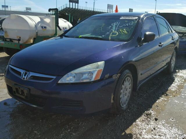 1HGCM56116A072733 - 2006 HONDA ACCORD BLUE photo 2