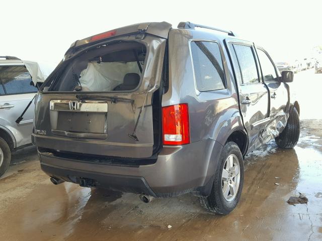 5FNYF3H79BB001320 - 2011 HONDA PILOT EXLN GRAY photo 4