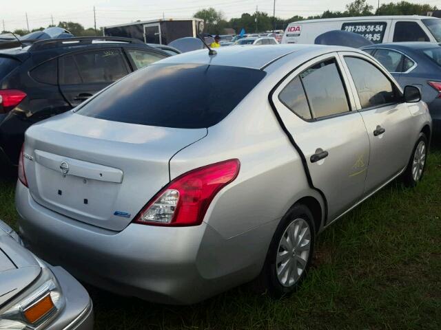 3N1CN7AP9EL840004 - 2014 NISSAN VERSA SILVER photo 4