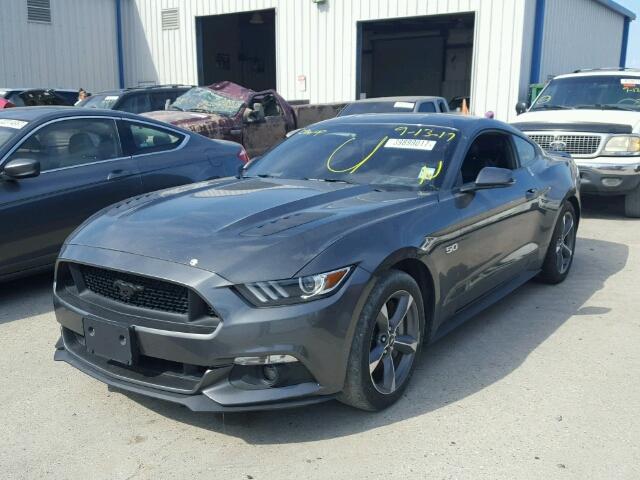 1FA6P8CFXF5303390 - 2015 FORD MUSTANG GRAY photo 2