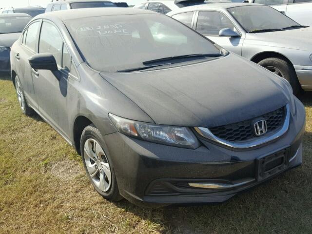 19XFB2F53EE004531 - 2014 HONDA CIVIC LX BLACK photo 1