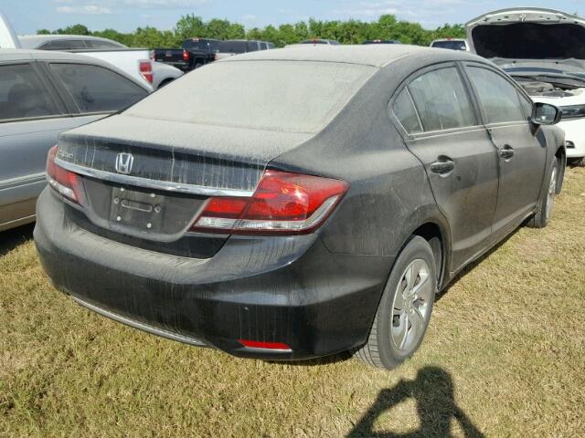 19XFB2F53EE004531 - 2014 HONDA CIVIC LX BLACK photo 4