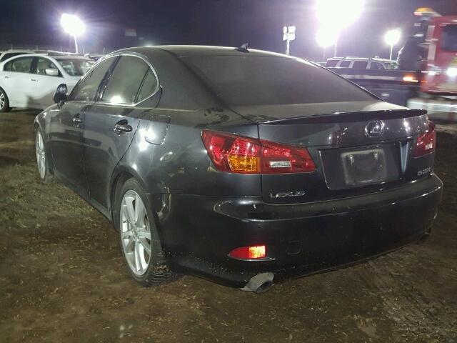 JTHBK262775035900 - 2007 LEXUS IS GRAY photo 3