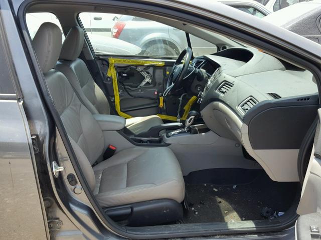 19XFB2F99DE009475 - 2013 HONDA CIVIC EXL 灰色 照片 5