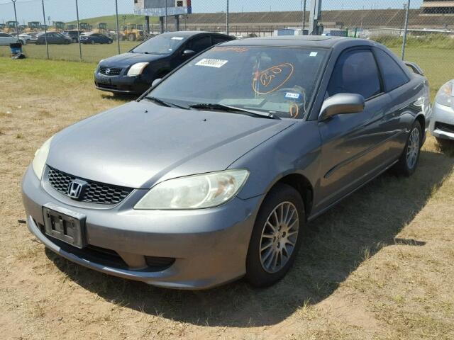 1HGEM229X5L018935 - 2005 HONDA CIVIC EX GRAY photo 2