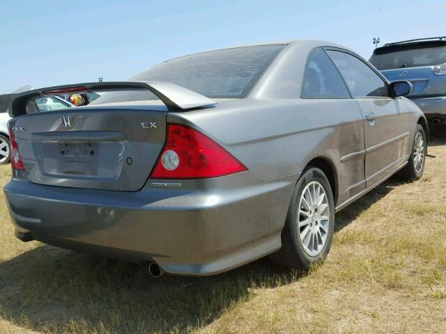 1HGEM229X5L018935 - 2005 HONDA CIVIC EX GRAY photo 4