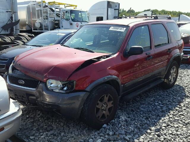 1FMYU03184KB10778 - 2004 FORD ESCAPE XLT RED photo 2