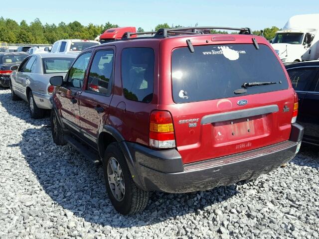 1FMYU03184KB10778 - 2004 FORD ESCAPE XLT RED photo 3