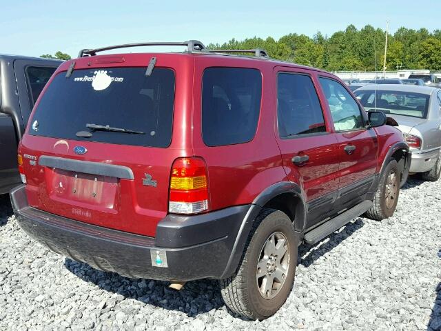 1FMYU03184KB10778 - 2004 FORD ESCAPE XLT RED photo 4