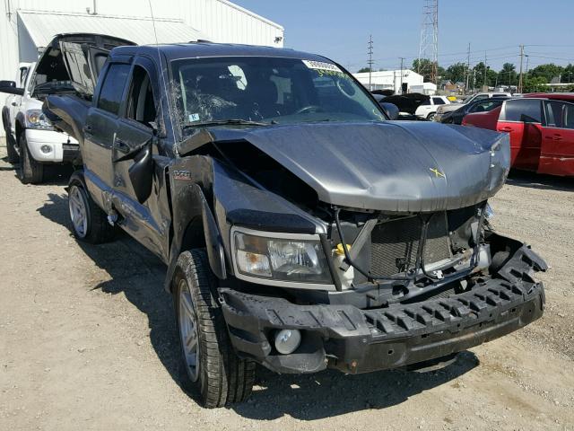 1D7CW3GP9AS244726 - 2010 DODGE DAKOTA SXT GRAY photo 1