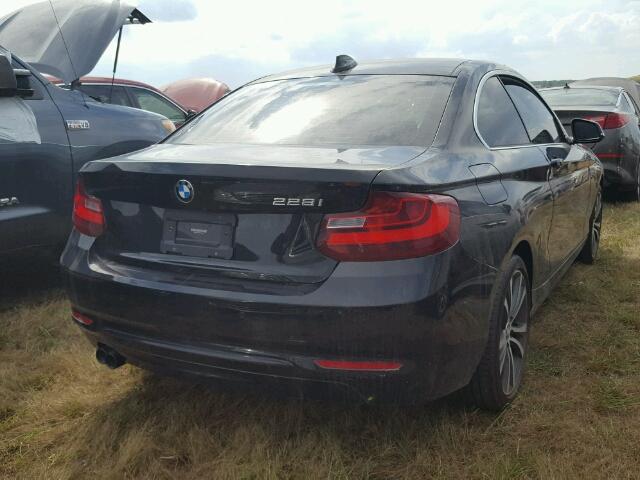 WBA1F9C57GV742307 - 2016 BMW 228 BLACK photo 4