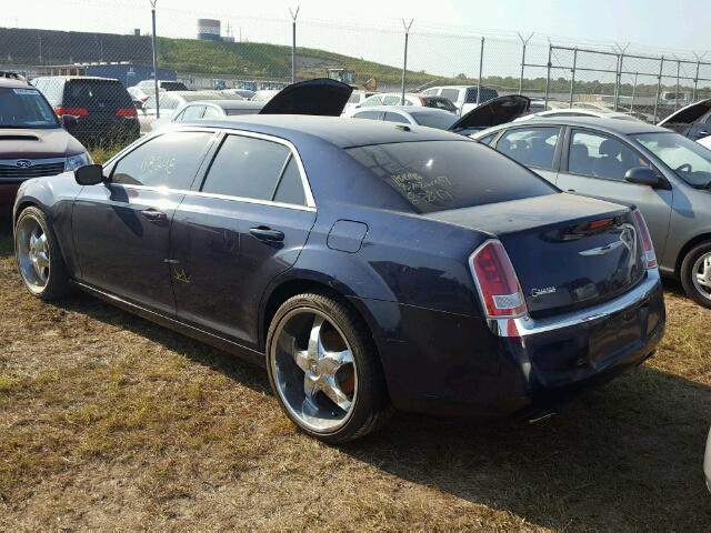 2C3CCAAGXDH561589 - 2013 CHRYSLER 300 BLUE photo 3