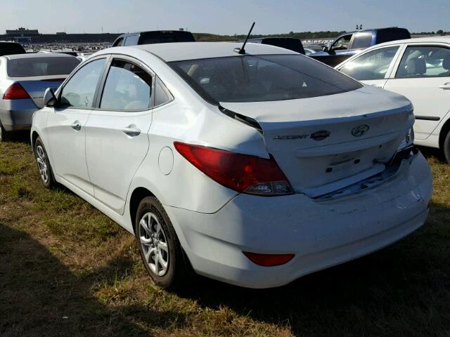 KMHCT4AE7CU230245 - 2012 HYUNDAI ACCENT WHITE photo 3