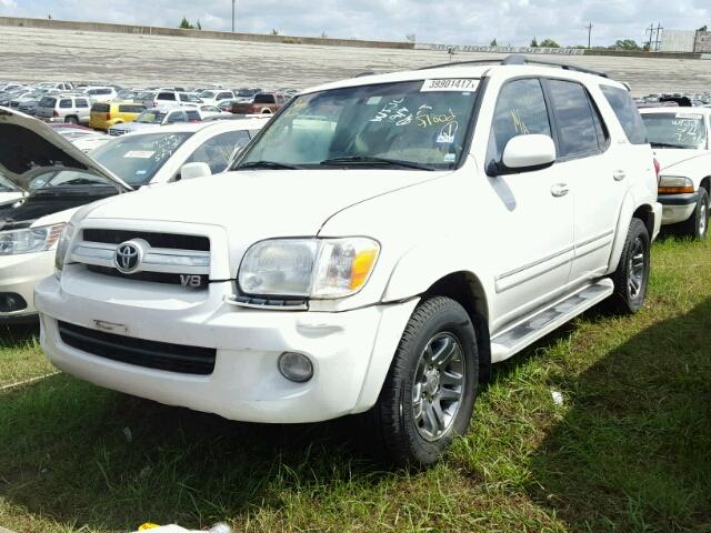 5TDZT38A06S279016 - 2006 TOYOTA SEQUOIA WHITE photo 2