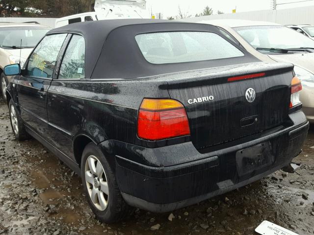 3VWDC21V21M814662 - 2001 VOLKSWAGEN CABRIO GLX 黑色 照片 3