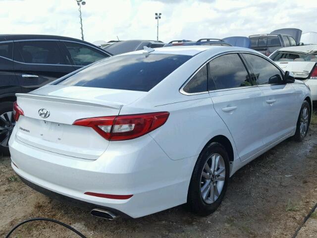 5NPE24AF5HH536189 - 2017 HYUNDAI SONATA SE WHITE photo 4