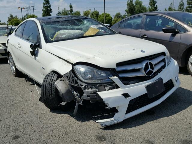 WDDGJ4HB0CF752216 - 2012 MERCEDES-BENZ C 250 WHITE photo 1