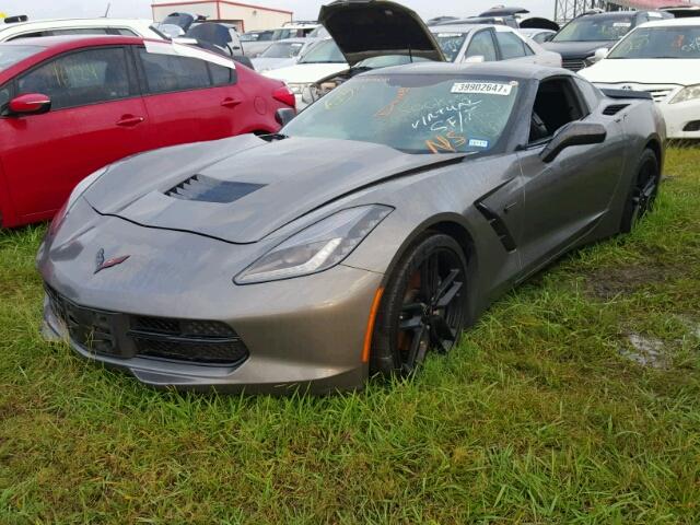 1G1YB2D74G5109969 - 2016 CHEVROLET CORVETTE GRAY photo 2