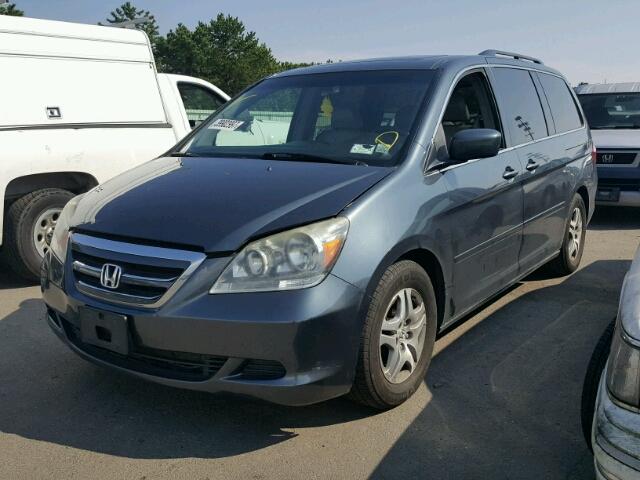 5FNRL387X6B431330 - 2006 HONDA ODYSSEY EX BLUE photo 2